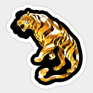 gold tiger Sticker